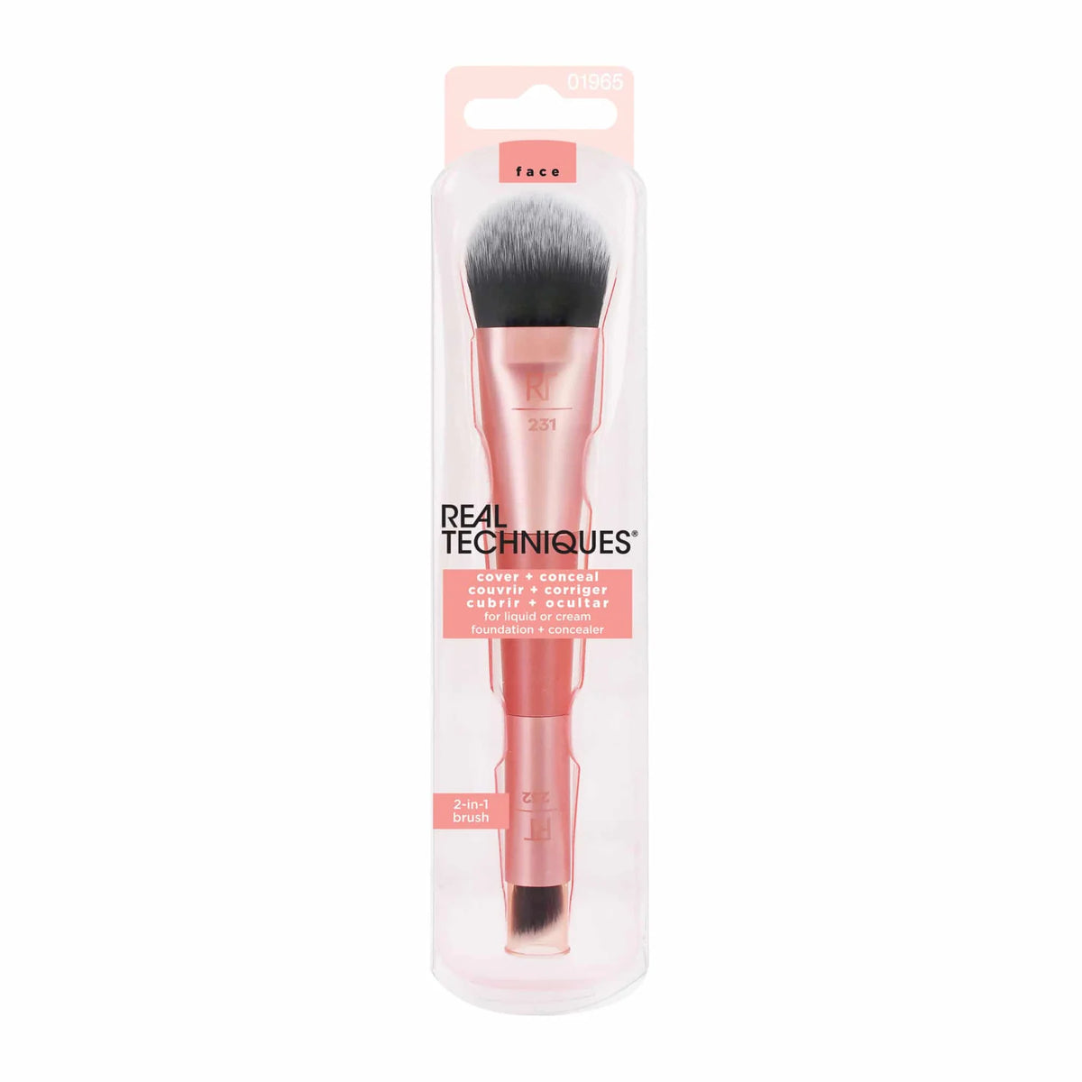 Cover And Conceal Dual Ended Makeup Brush - Brocha Dual Corrector y base